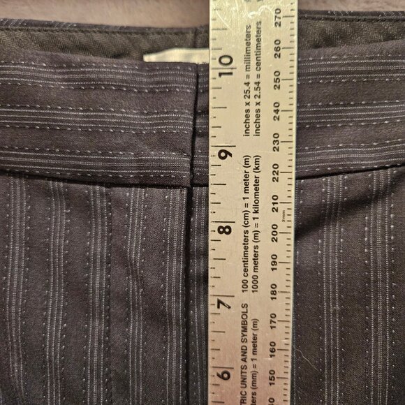 Semantiks Suit Womens 12 Gray Stripes 2 Button notched Jacket Straight Leg Caree - Picture 10 of 16